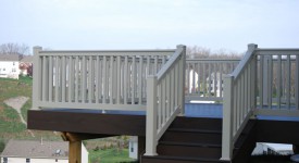 TimberTech Walnut Grove Deck with Matching Stairs