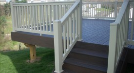 TimberTech Walnut Grove Deck with Matching Stairs